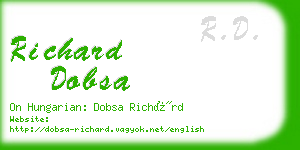 richard dobsa business card